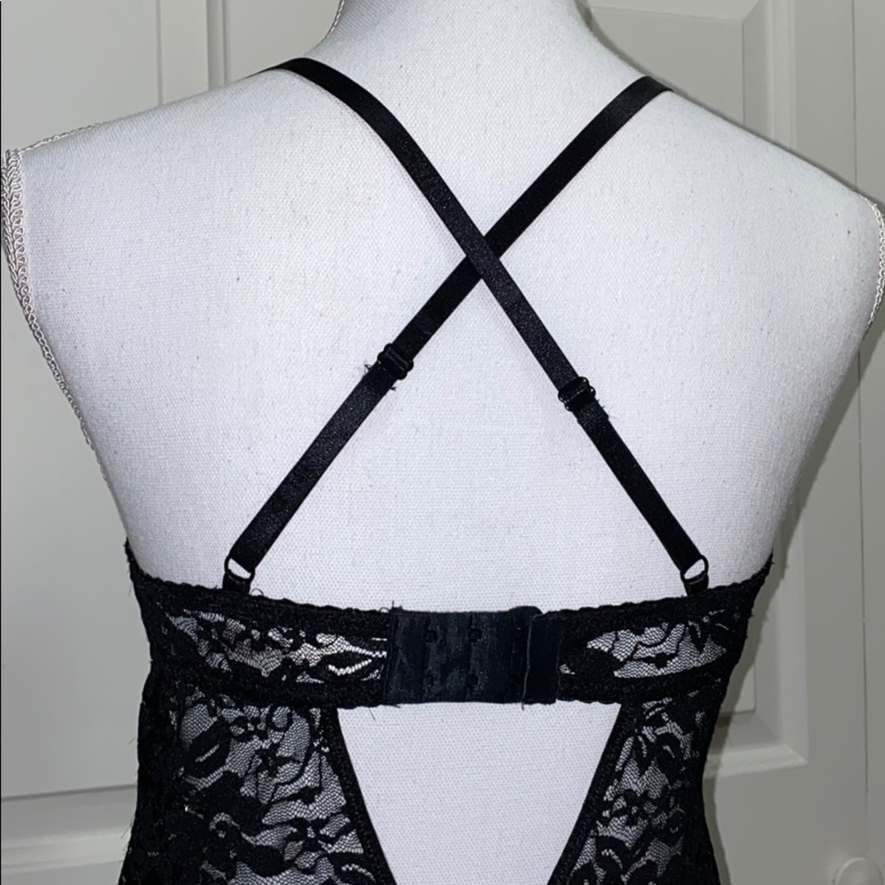 Gilligan & O'Malley Black Lace Teddy - Picture 5 of 8